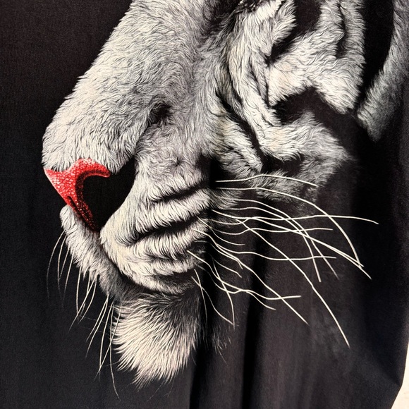 Rock Chang black t shirt double sided tiger print large - Picture 5 of 13
